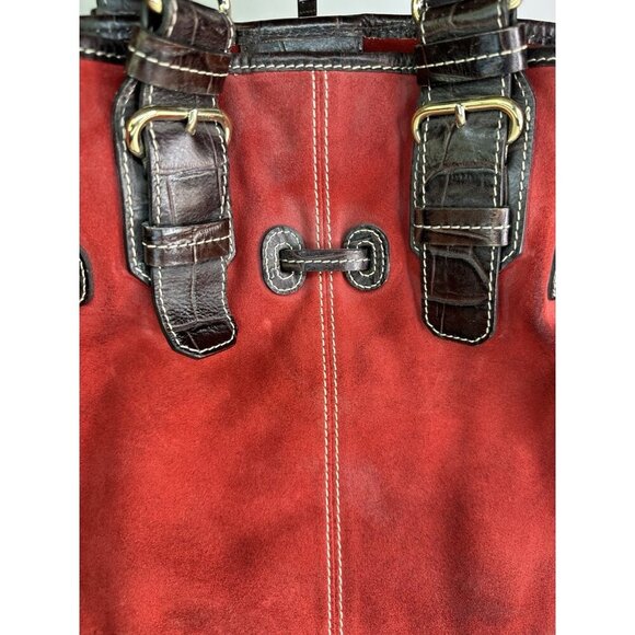 Dooney and Bourke Tote Red Soft Leather Shoulder HandBag - Picture 13 of 13